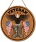 Veterans Day Wall Decor, American Patriotic Round Wooden Hanging Sign Decorations for Man Cave Bar, July 4th Independence Day Memorial Day Wall Decor, Gifts for Veteran Army Dad